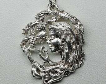 Winter pendant in Sterling silver designed and made by Suzan Postgate. Chain not included.