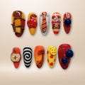 Whimsical Fall Press On Nails with Mr. Fox Theme, Apples, Swirls and 3D Buttons, Handmade Cartoon Style Nails for Cosplay or Autumn Fun product logo