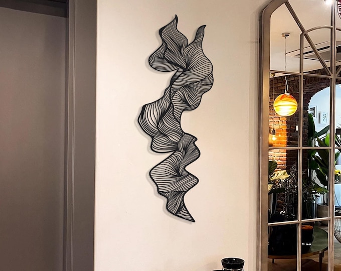 Abstrakte Metallwandkunst, modernes Dekor der Mitte des Jahrhunderts, Wandskulptur im Luxusstil, einzigartiges Wanddekor, kreatives Wanddekor, moderner Eingangsbereich
