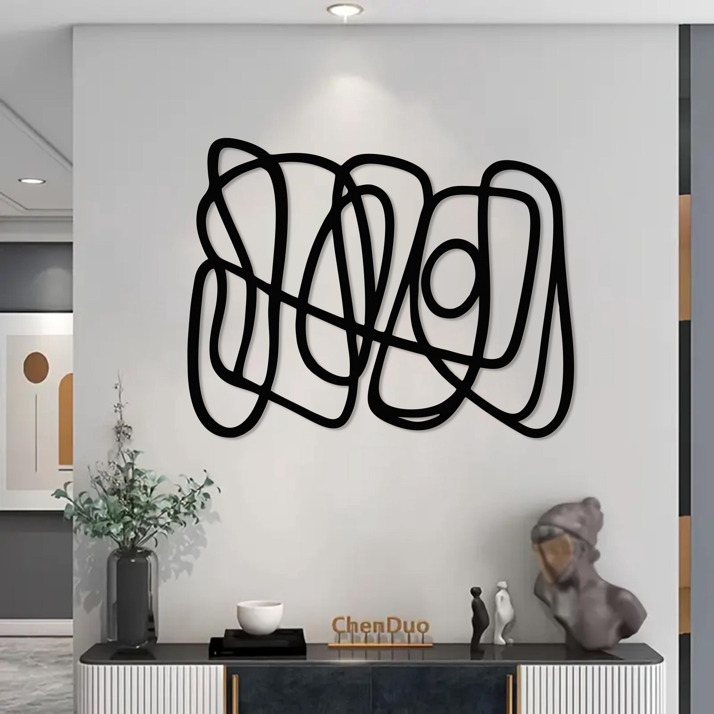 Abstract Metal Wall Art: Mid Century Modern Sculpture