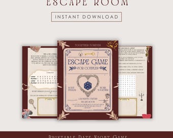 Couples Escape Room Game: Romantic Date Night (Instant Download)