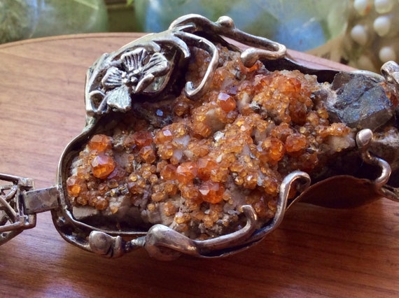 Mandarin Garnet Pendant/Necklace Artist Made