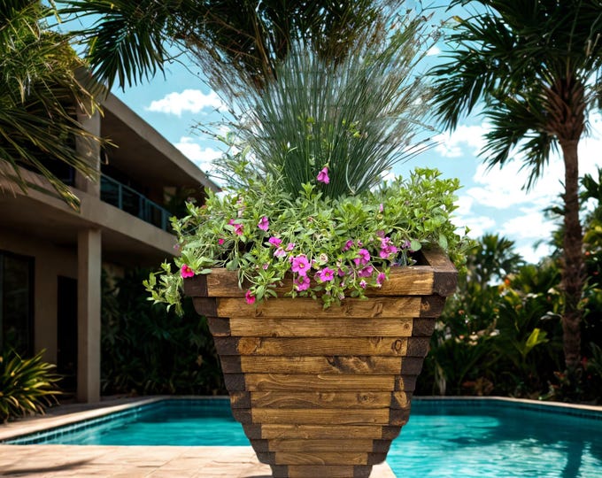 Featured listing image: Rustic Reclaimed Wood Planter