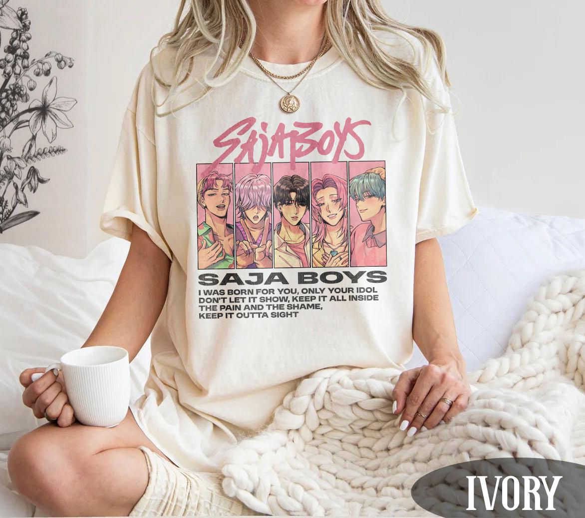 Vintage Saja Boys Kpop Demon Hunters Comfort Colors Shirt, Saja Boys Huntrix Pin, Mira Pullover For Zoey Colortone Tee Jinu Tee,Rumi Fan Tee