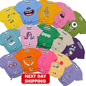 Costume Monsters Incs Group Shirt, Monsters Incs Family Halloween Shirt, Monsters University, Mike Wazowski Boo Sully Shirt, Halloween Party