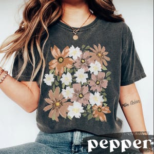 Comfort Colors Boho Floral Shirt: Vintage Botanical Tee
