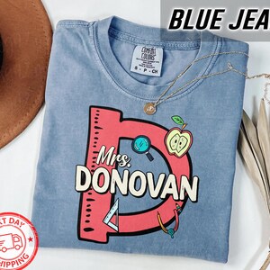 Comfort Colors Personalized Teacher Shirt: Back To School Gift