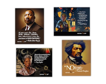 Black History Laminated Poster Set | Inspirational Classroom Decor