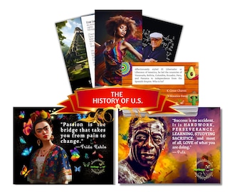 Hispanic Heritage Month Trivia Flashcards and Posters (Educational Bundle)