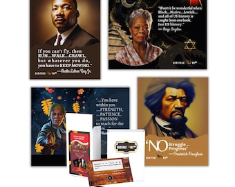 Black History Trivia Flashcards & Posters, African American Icons