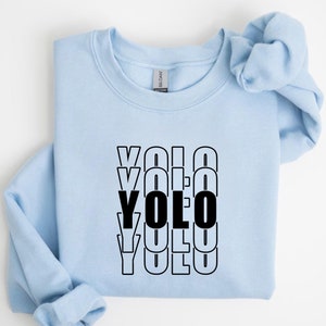 YOLO Shirt, Thank God Tee, Funny Quote Tee, Motivational Shirt, Gift for Him, Gift for Her, Sarcastic Tee, YOLO Apparel, Funny Graphic Tee&quot;