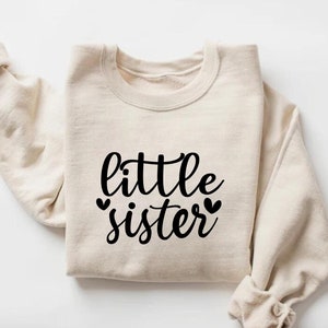 Little Sister Retro Toddler Shirt, Little Sister Neutral Toddler Shirt, Retro Sister Shirt, Sibling T-Shirt, Small Sister Tee, Sweatshirt