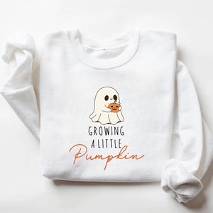 Growing Pumpkin Sweatshirt, Fall Maternity Sweater, Pregnancy Thanksgiving Shirt, Fall Pregnancy Announcement Gift, Pregnancy Reveal Gift