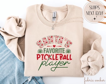 Santa's Lieblings Pickleball Player Sweatshirt - Weihnachts-T-Shirt