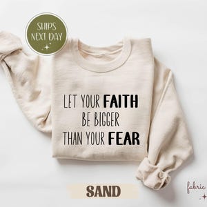 Faith Over Fear Christian T-Shirt: Bible Verse Religious Tee, Jesus Sweatshirt, Amen