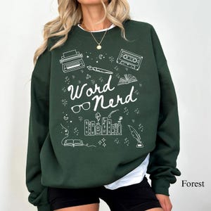 Word Nerd Crewneck Sweatshirt, Book Lover Gift