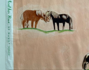 SALE VERY RARE Heather ross By Hand Ponies  Cotton Fabric