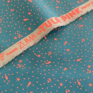 SALE RARE Tula Pink  Zuma Glitter Litter in Aquamarine