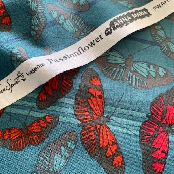RARE 28 ins Migration Passionflower in Prussi by Anna Maria Horner for Free Spirit Fabrics