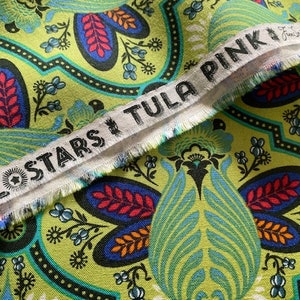 SALE. RARE Tula Pink All Stars Bees in Agave