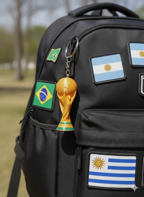 World Cup Trophy Keychain STL File – 3D Printable Mini Football Trophy + License