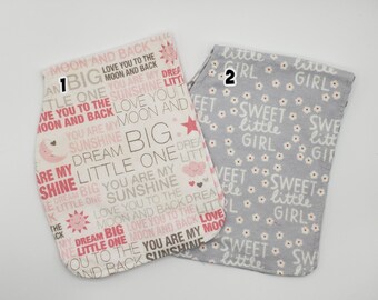Dreams Burp Rag Feeding Helper Sleep Sunshine Cute Baby Sayings Flannel Reversible Two Layer Burppad Burp Cloth Spit-Up Catcher Moon