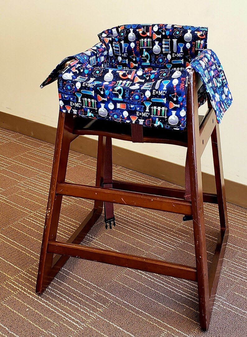 Science Themed Restaurant High Chair Cover Changing Pad Image 0