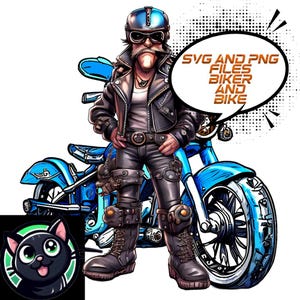 Biker and Motorcycle Svg | Biker Svg | Motorcycle Clipart for T-Shirt | Sticker | Cricut | Silhouette| Original Clip Art design