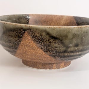 Retro Mino Ware Rice Bowl – Handmade Japanese Pottery