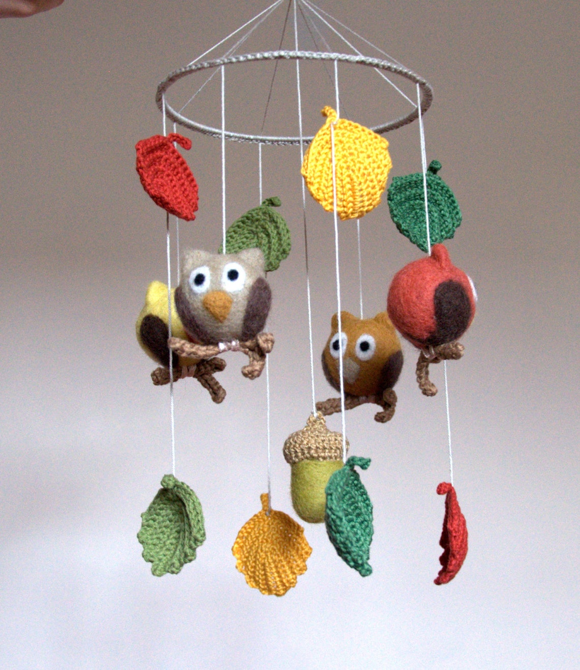 Baby Mobile Crib Mobile Nursery Mobile Felted Wool Bird Mobile Etsy