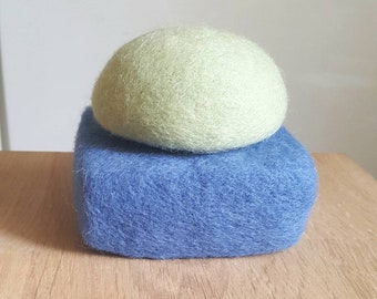 Pin cushions grey white blue green pink yellow square tablet dome gift pincushion needle felt wool gift for sewer quilter hostess home decor