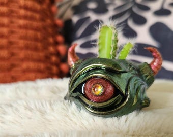 Mini Propagation Planter with Horn Inlay, Kelp Scamp