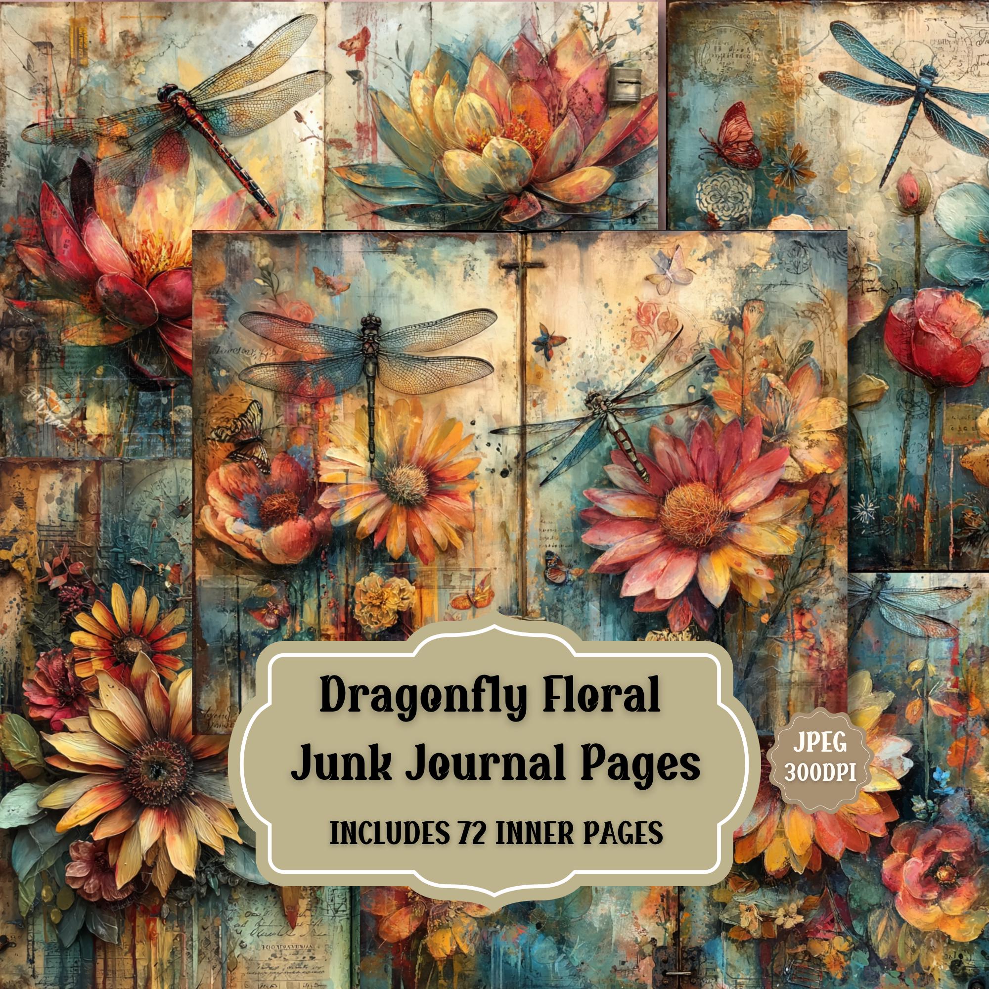 junkjournal【fleur】 Squishy Floral Journals - Flip Thru Only - YouTube