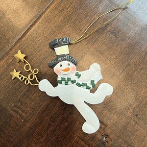 Painted Tin Snowman Snowman Ornaments Set of 8