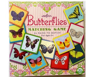 Butterflies Matching Game by eeBoo, Illustrated by Lizzy Rockwell