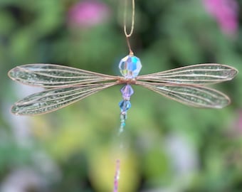 Dazzle Flyz Light Rainbow and Gold Dragonfly (Medium)
