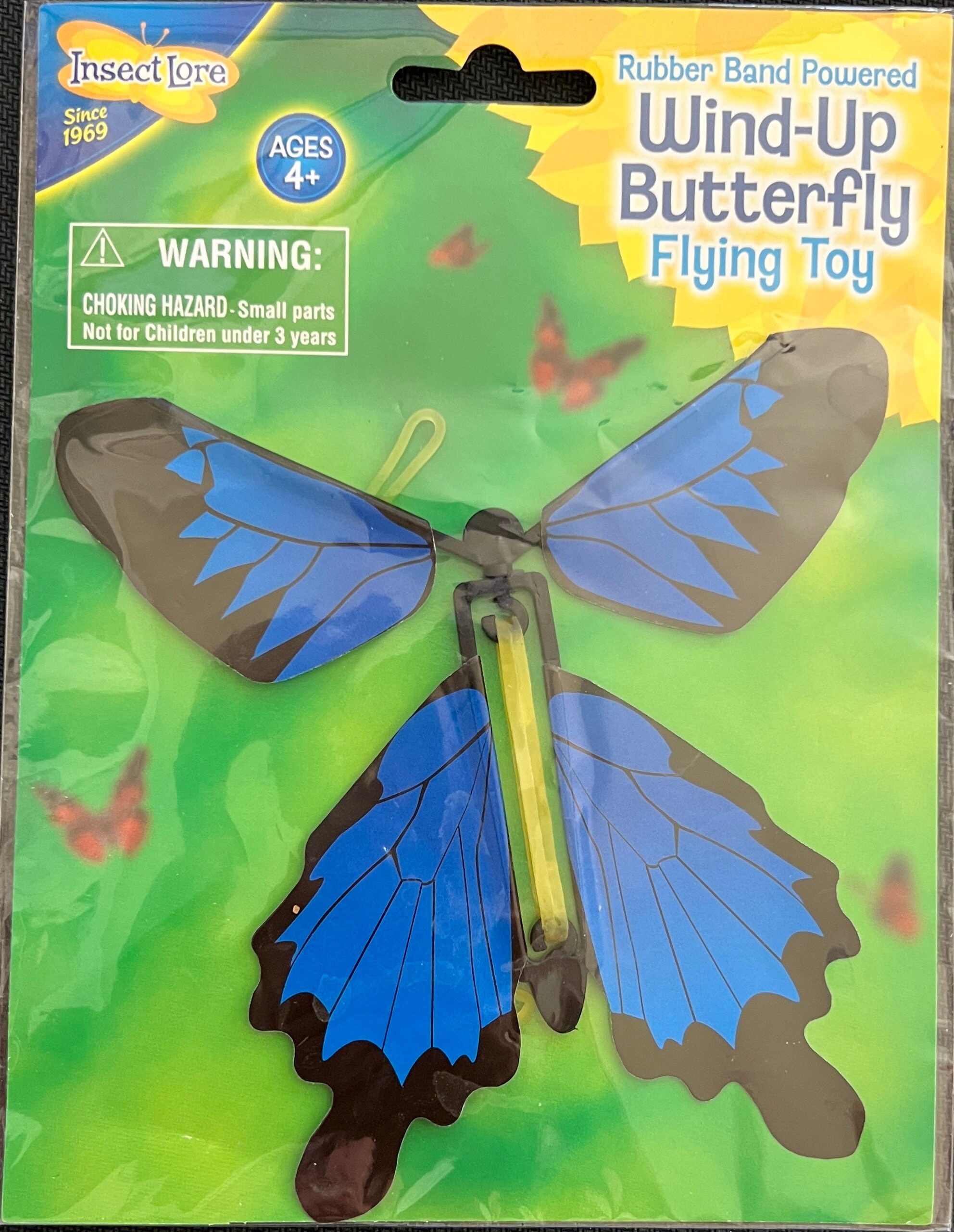 Jouet volant papillon à remonter Mopho bleu France