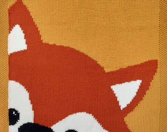 Foxy Baby Blanket Knitting Pattern