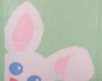 ウサギのベビーブランケットの編み図