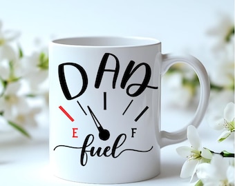 Dad Fuel Coffee Mug – Funny Father's Day Gift, Tired Dad Cup (15oz)