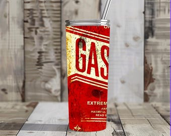 Gas Can Tumbler | Vintage Fuel Cup, Automotive Gift
