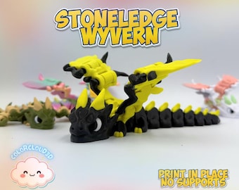 Wyvern Kamiennej Krainy [Unikalny ruchomy smok] [Pobranie cyfrowe]