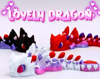 Plik do druku 3D Valentine Dragon: Projekt pudełka na cukierki w kształcie serca [Pobieranie cyfrowe]