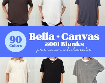 Neutral Bella + Canvas 3001 Shirt | Bella + Canvas Wholesale | Bella + Canvas Blank Shirt | White Black Grey Shirts