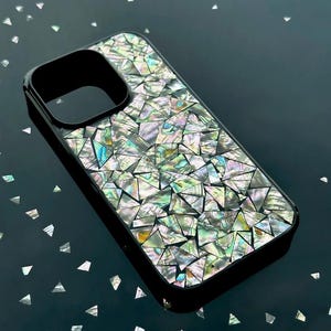 Handmade Japanese ABALONE SHELL Mosaic Case for Iphone 12 13 14 15 Series
