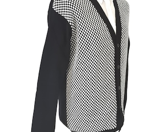 60s Style Check Cardigan: Retro MOD Ska Skinhead V-Front