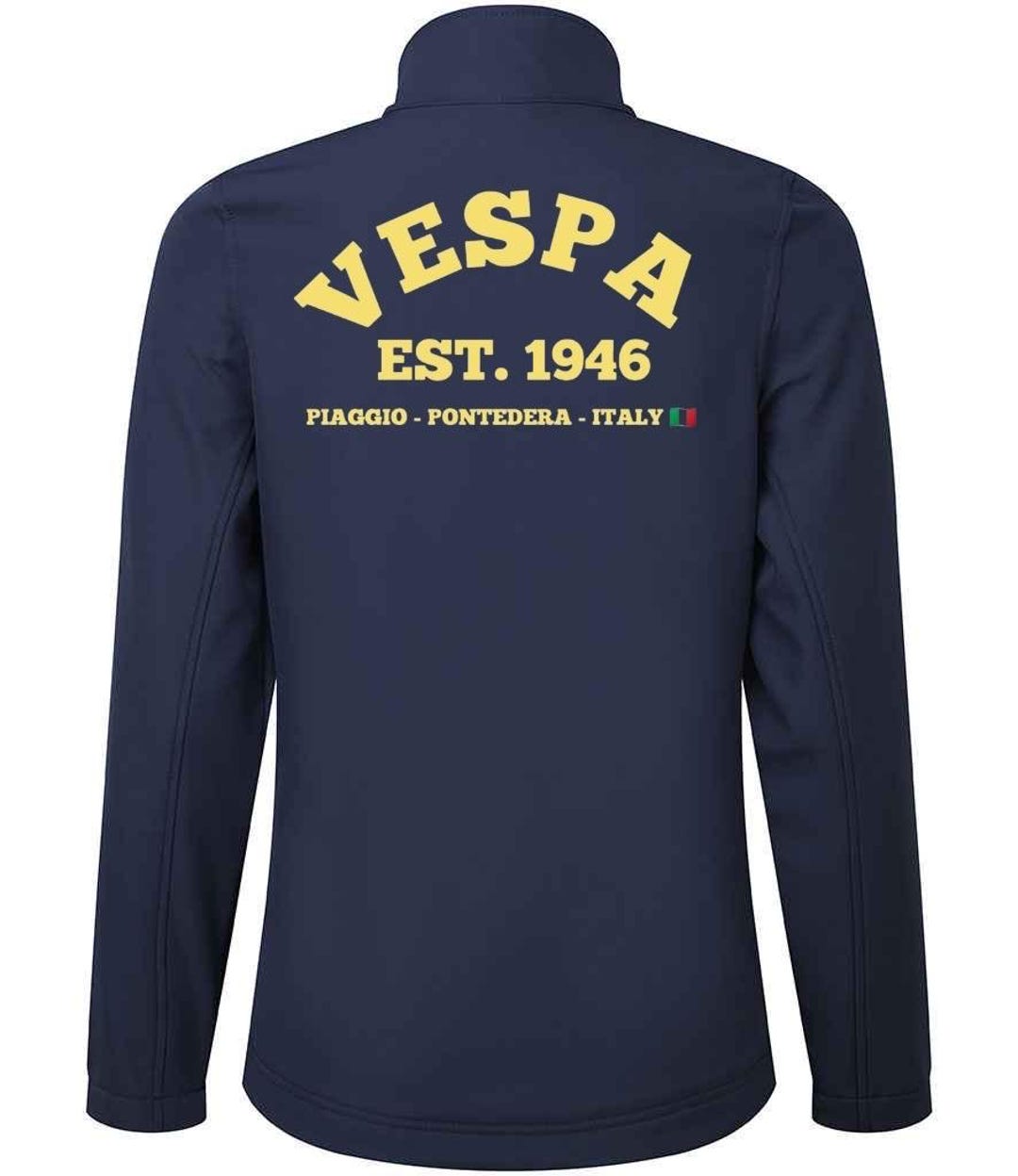 Piaggio Jacket Ladies Vespa EST 1946 Recycled Soft Shell Jacket Navy Black Grey Fleece ...