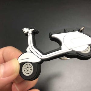 Vespa GS Foam Keychain: Classic Italian Scooter Keyring