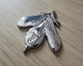 Insigne en aluminium 3D Piaggio Wasp Vespa, sticker emblème rond, couleur argentée, objet de collection rond, idée cadeau GTS300 PX Sprint Veloce Primavera Rally