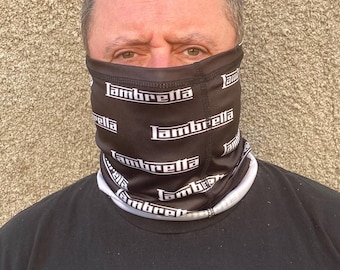 Lambretta Snood, Tube, Mask, Bandanna, Neck warmer, Scooter mask, beanie/skull cap, Neck scarf Vespa Li 125 SX200 SX150 GP200 GP150